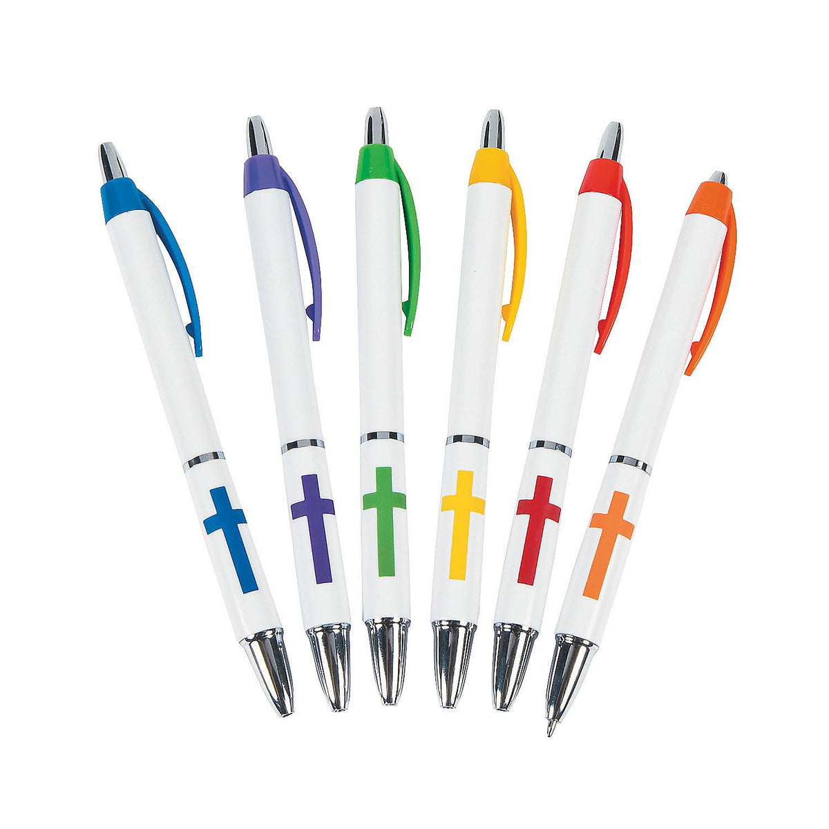 Fun Express Christian Cross Grip Religious Pens (Bulk Set of 24)