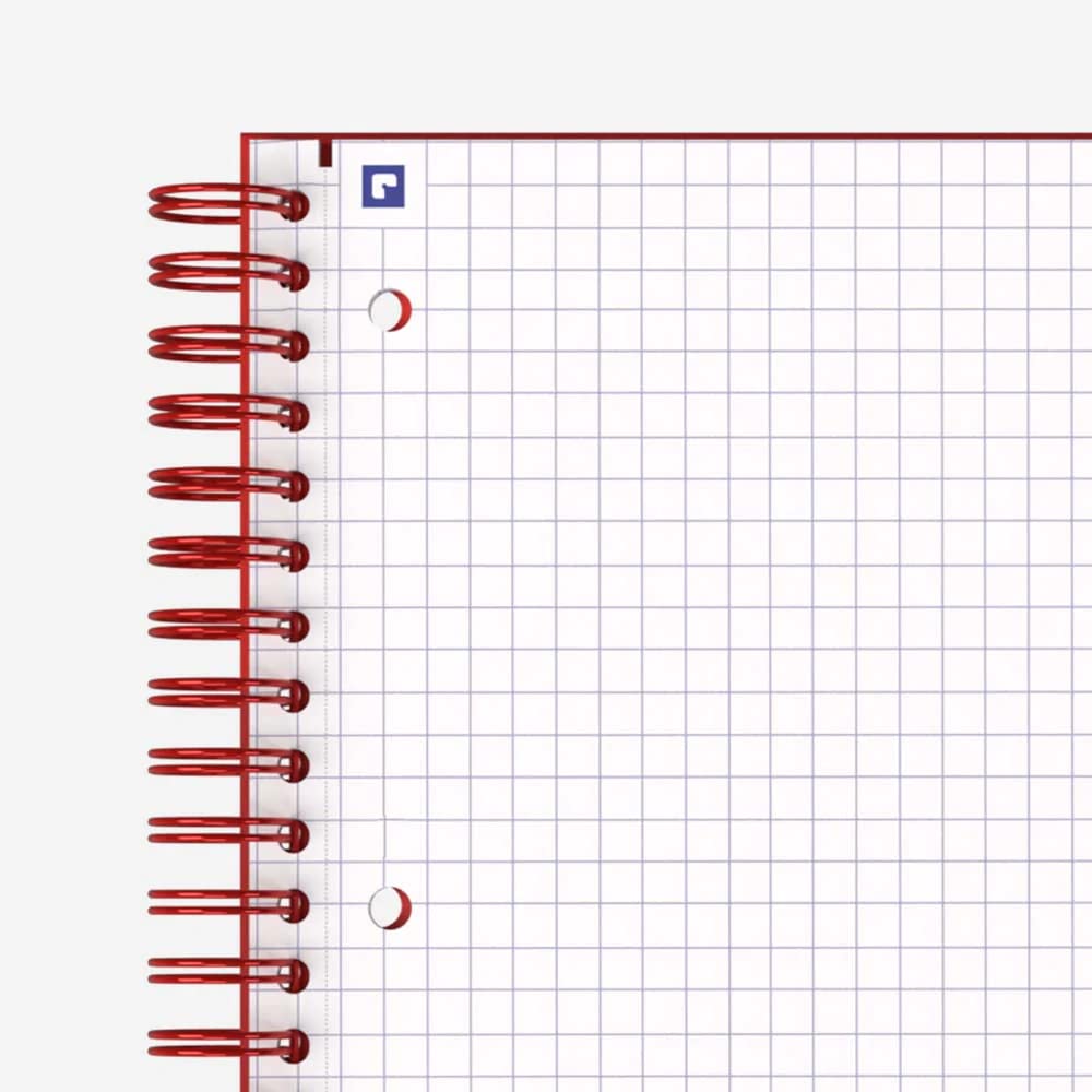 Hamelin 1 Subject, Graph Paper, Hard Cover Spiral Bound Grid Notebook, 4 Square Per Inch 150 Pages