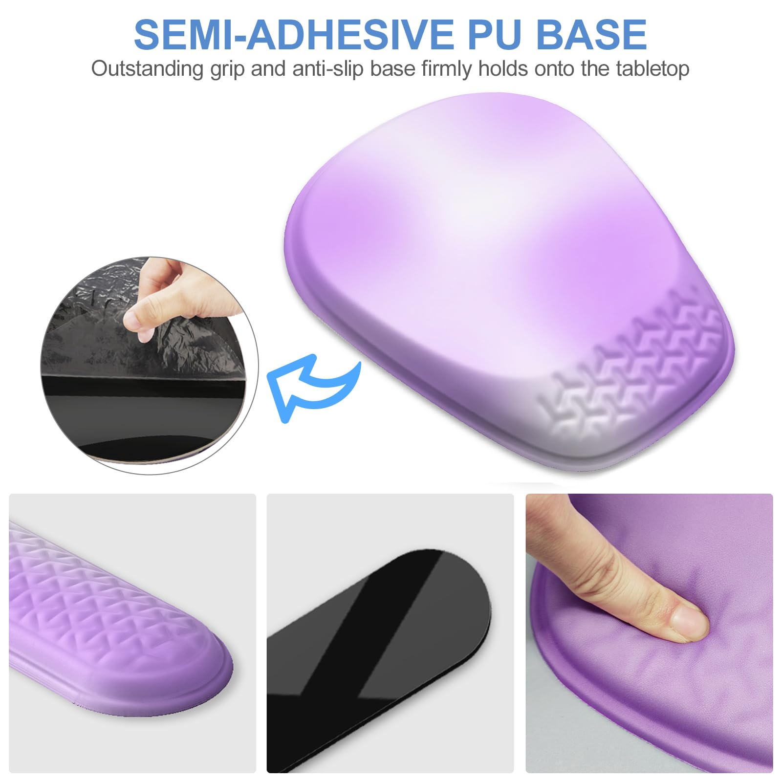 Laokiiy Mouse Pad with Wrist Rest, Comfortable Memory Foam Wrist Rest for Computer Keyboard