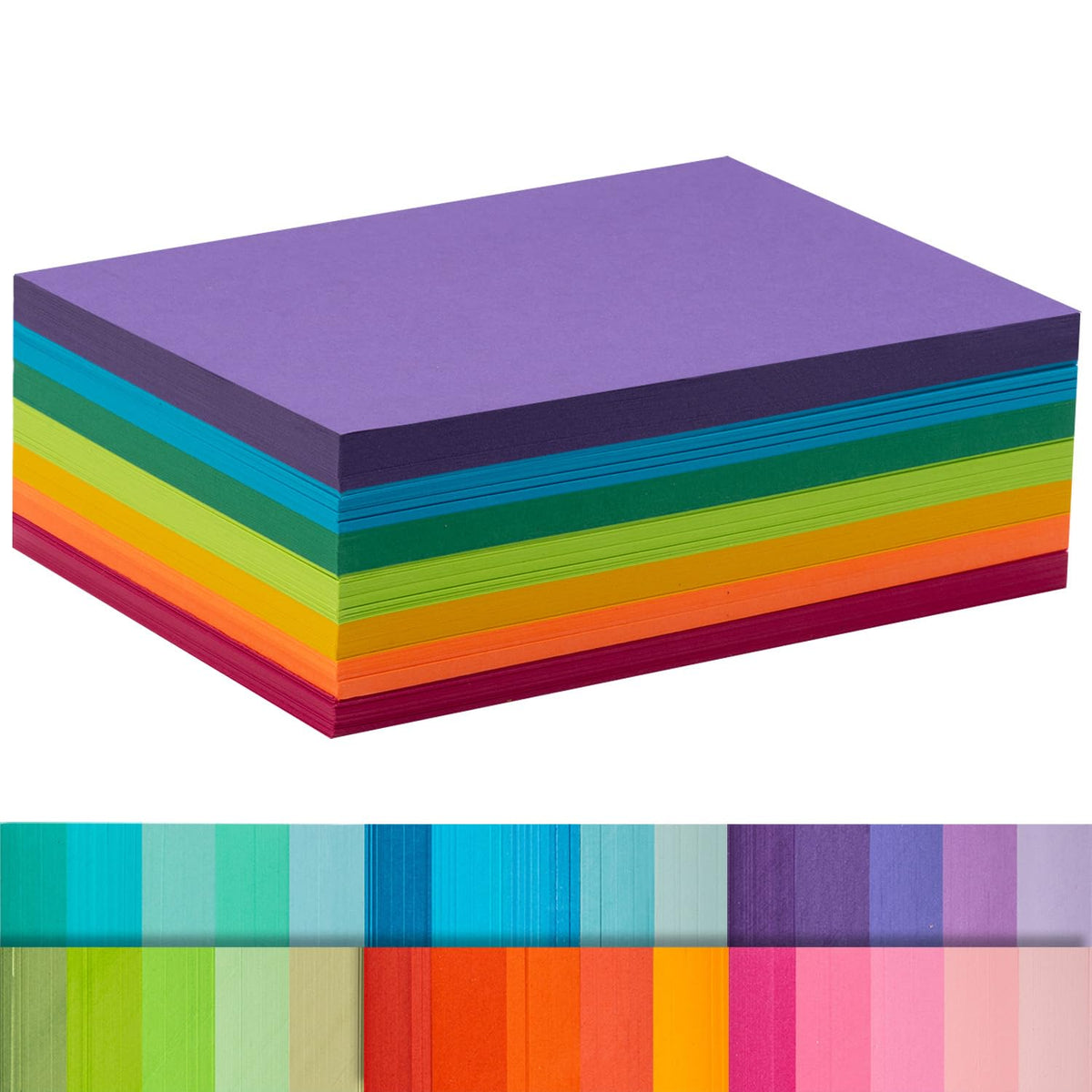 Index Cards 210-Count 4x6 Inch,178GSM Heavyweight Set of 7 Colors Paper Multicolor Study Cards