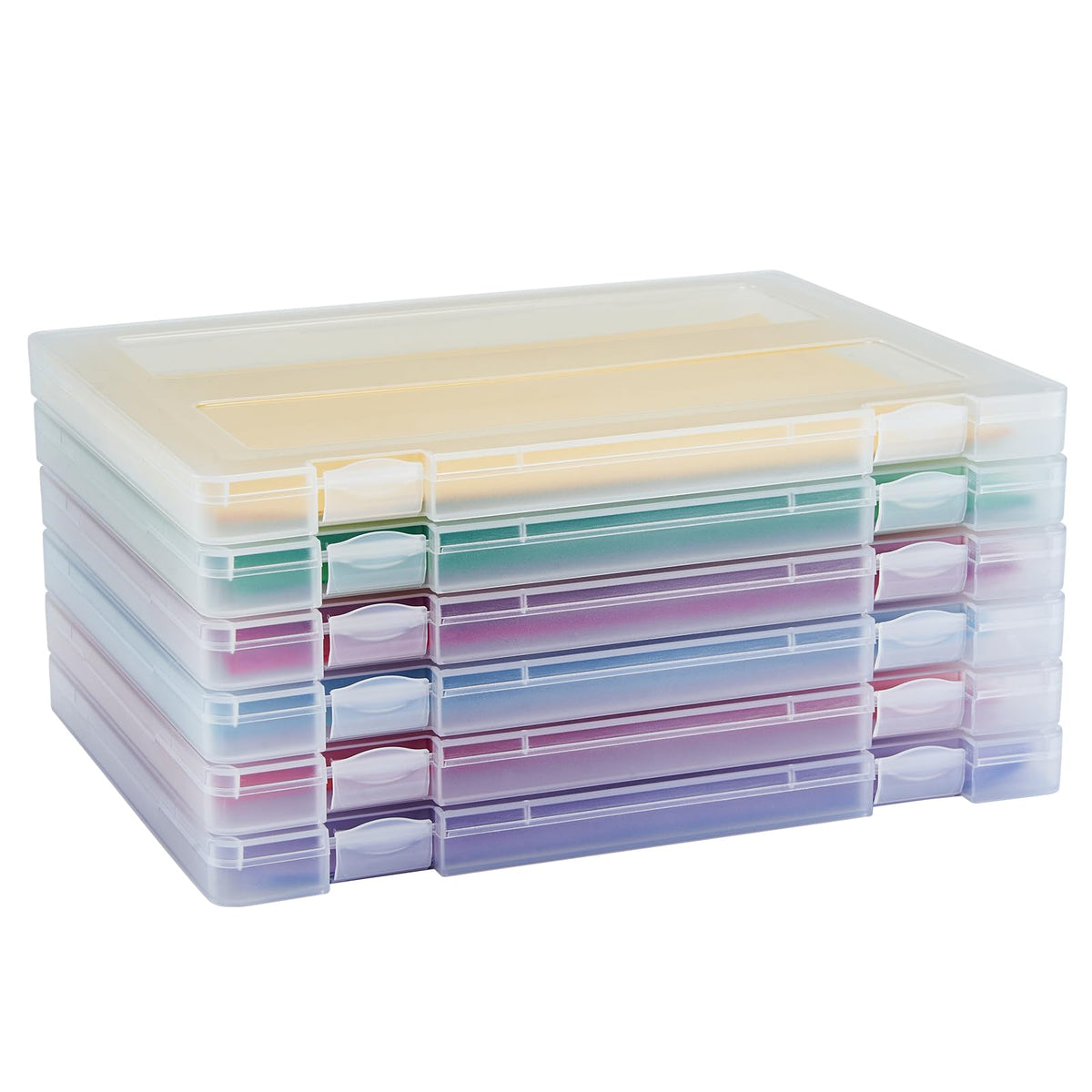 Mickiewicz 6 Pack A4 Paper Storage Box, 8.5 x 11 Project Case for US letter, Thick Scrapbook