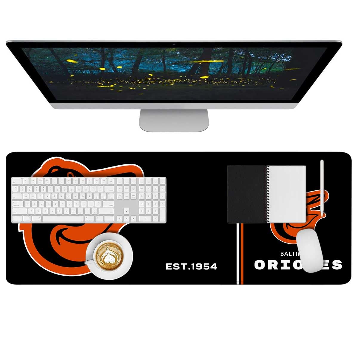 Baseball Mouse Pad Extended Large Gaming Desk Pad 31.5 x 11.8 Inch, XL Mousepad Topographic Mouse