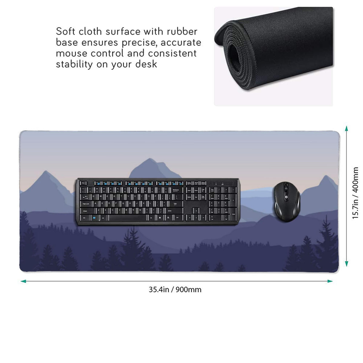 BEYIMEN Forest Background Pattern Gaming Mouse Pad, 35.4 x 15.7 in