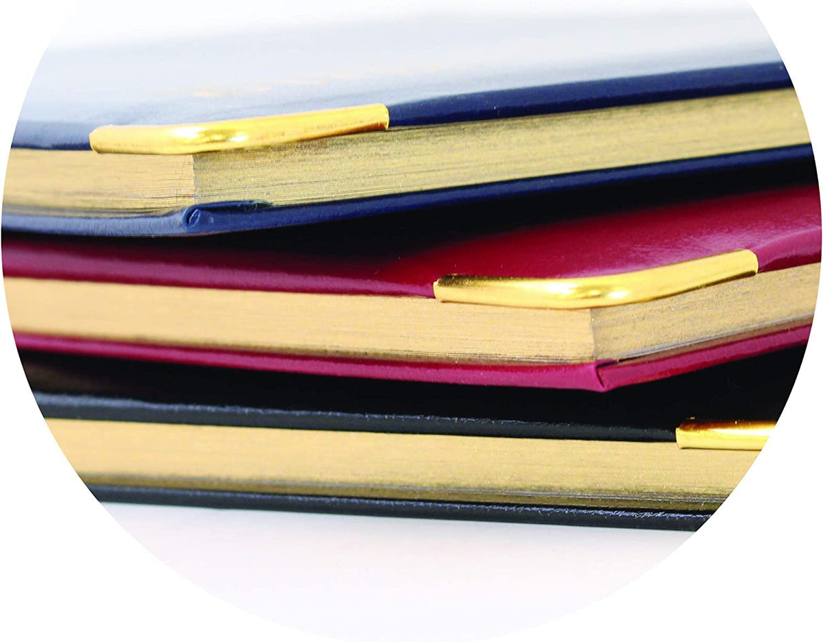 G4GADGET Luxury 2024 A5 Pink Day A Page Diary Padded Front & Hardback Cover Gilt Edges