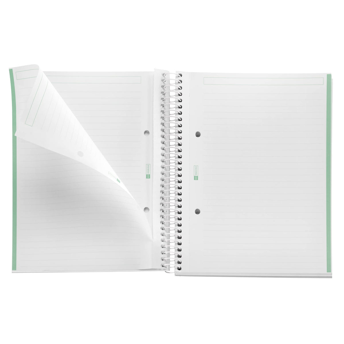 Miquelrius - Spiral notebook A5-80 sheets 90 g - Lines 7 mm - 1 coloured strip - Laminated hard