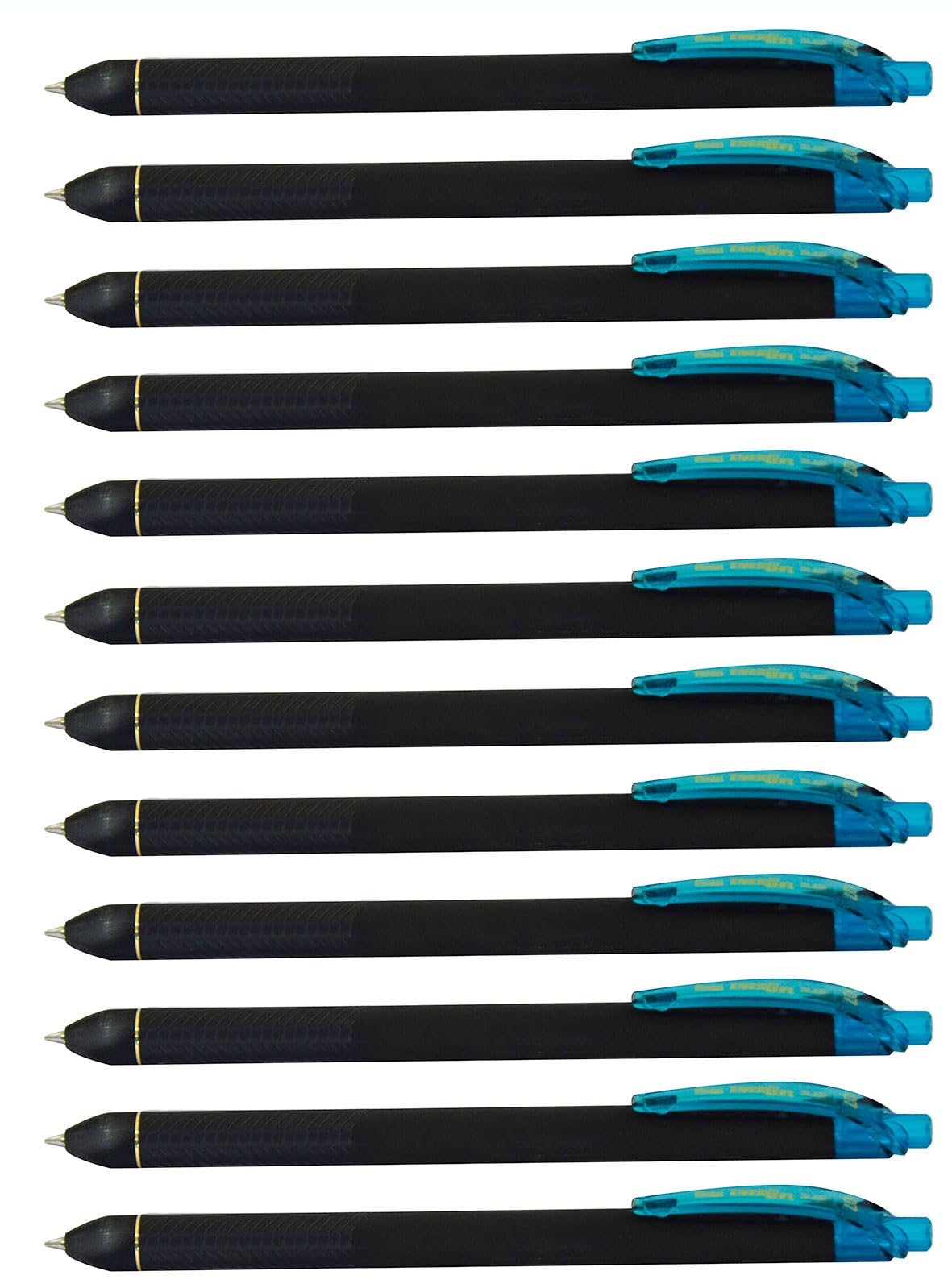 Pentel EnerGel Kuro Liquid Gel Pen, (0.7mm) Medium line, Turquoise Ink, 12 Pack (BL437R1-S3)
