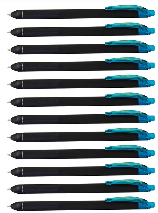 Pentel EnerGel Kuro Liquid Gel Pen, (0.7mm) Medium line, Turquoise Ink, 12 Pack (BL437R1-S3)