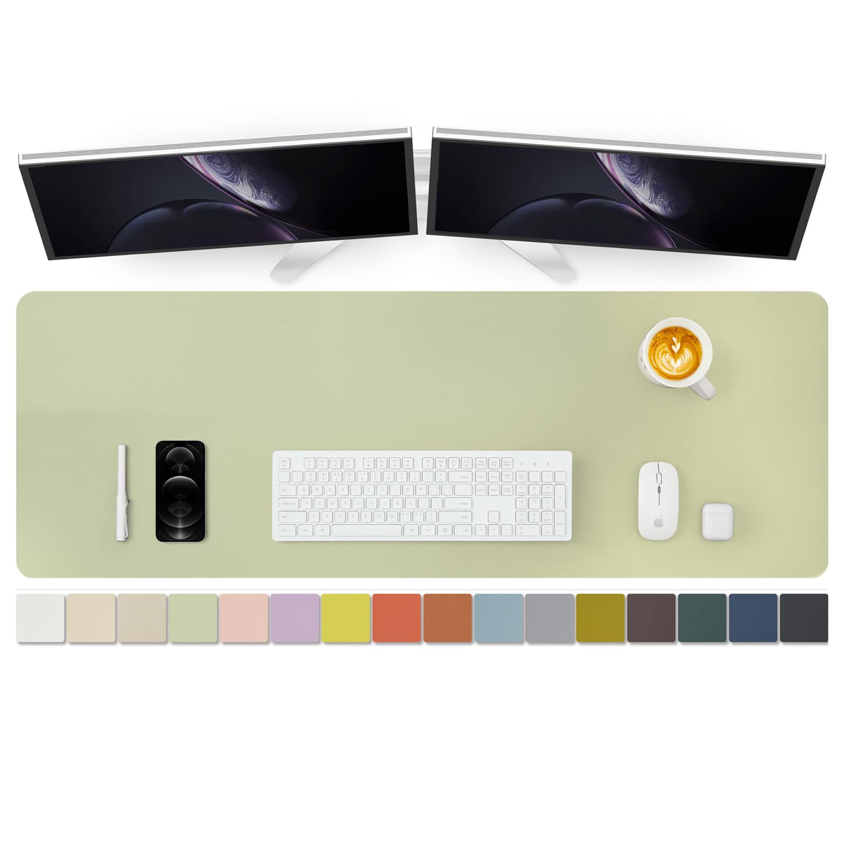 Large Desk Mat - 47.2"x 17" Non-Slip PU Desk Pad for Office and Home - Ideal for Large Mouse Pad