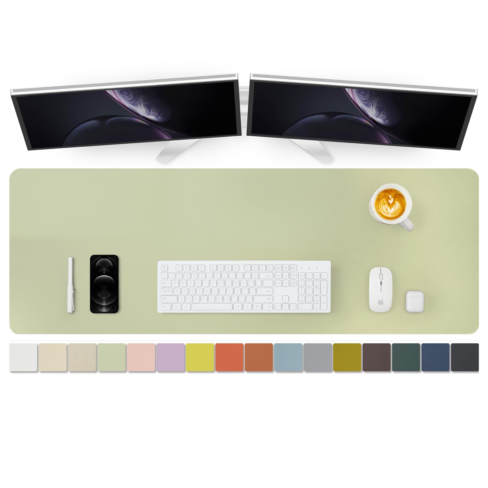 Large Desk Mat - 47.2"x 17" Non-Slip PU Desk Pad for Office and Home - Ideal for Large Mouse Pad