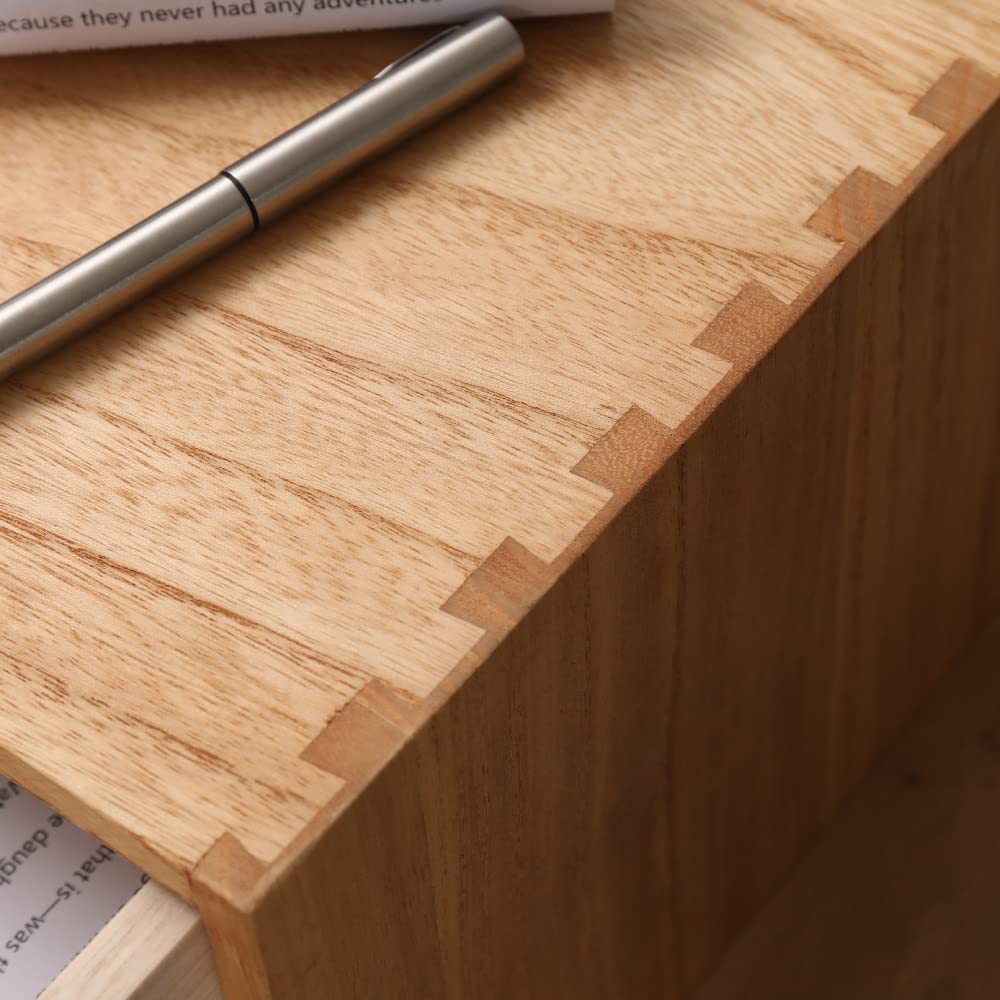 DDYURI Wooden Desk Organizer with 2 Drawers - Desktop Storage Drawers for Office Supplies File
