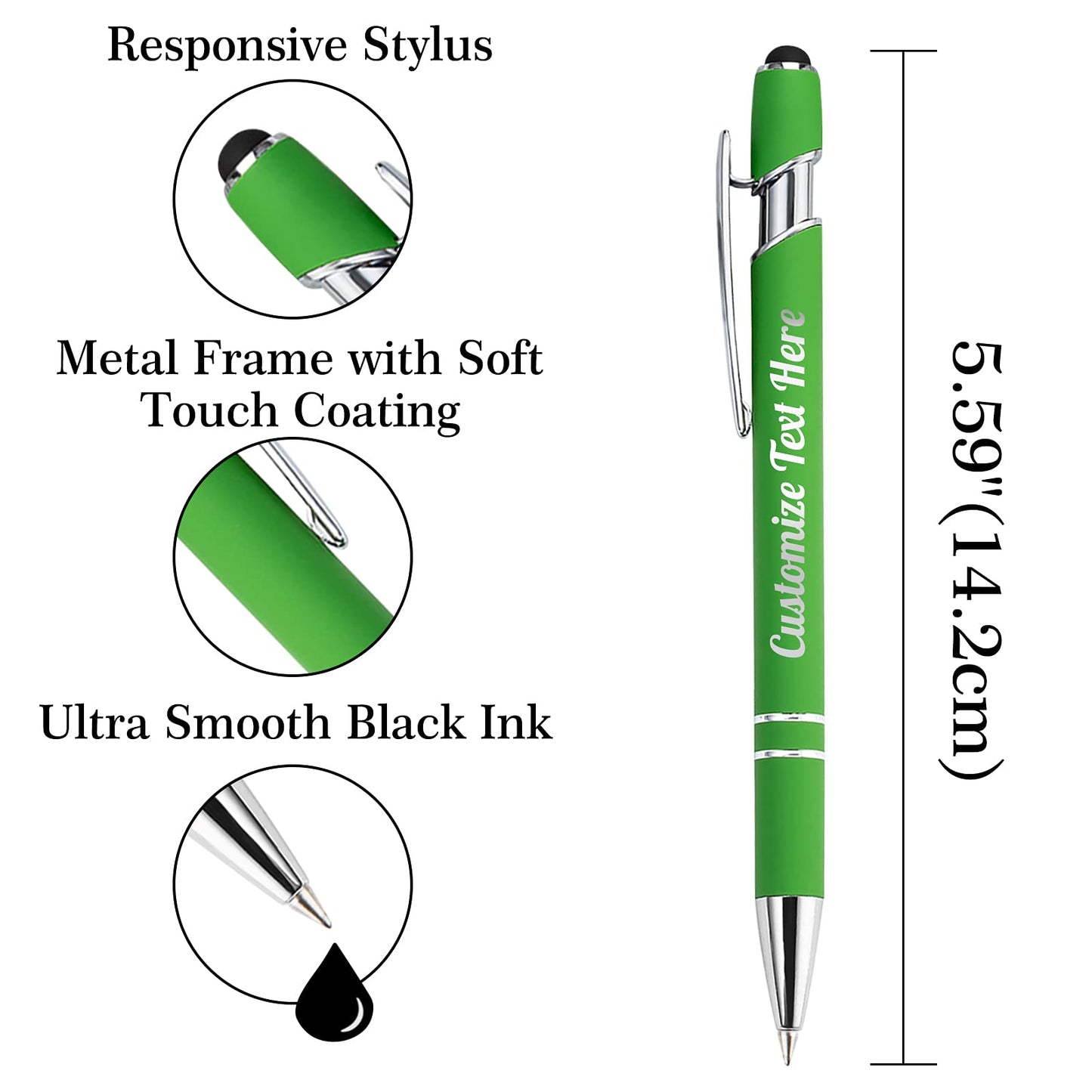 Up to 500 Personalized Pens Bulk Custom Ballpoint Pens with Business Name Message Logo, Customized