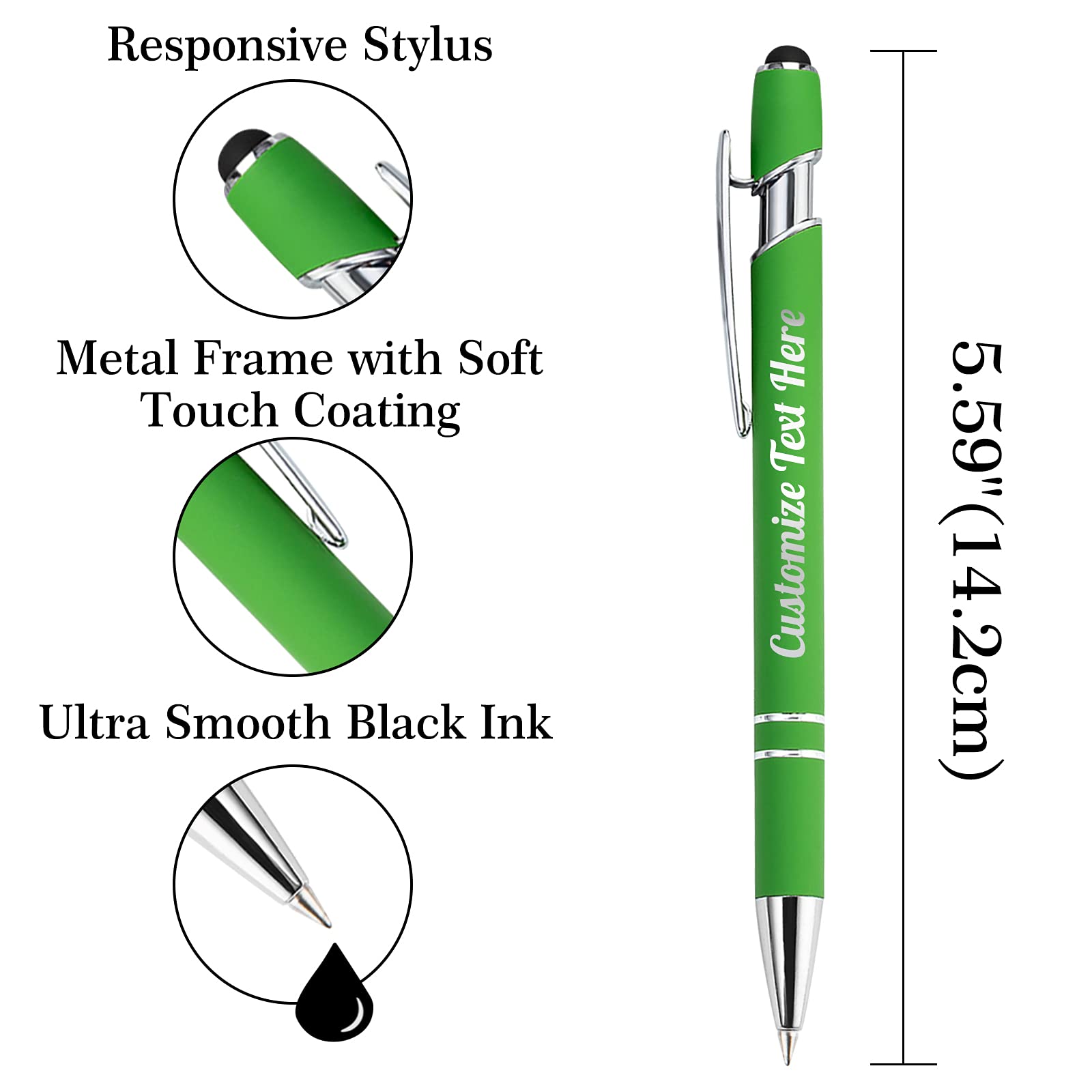 Up to 500 Personalized Pens Bulk Custom Ballpoint Pens with Business Name Message Logo, Customized