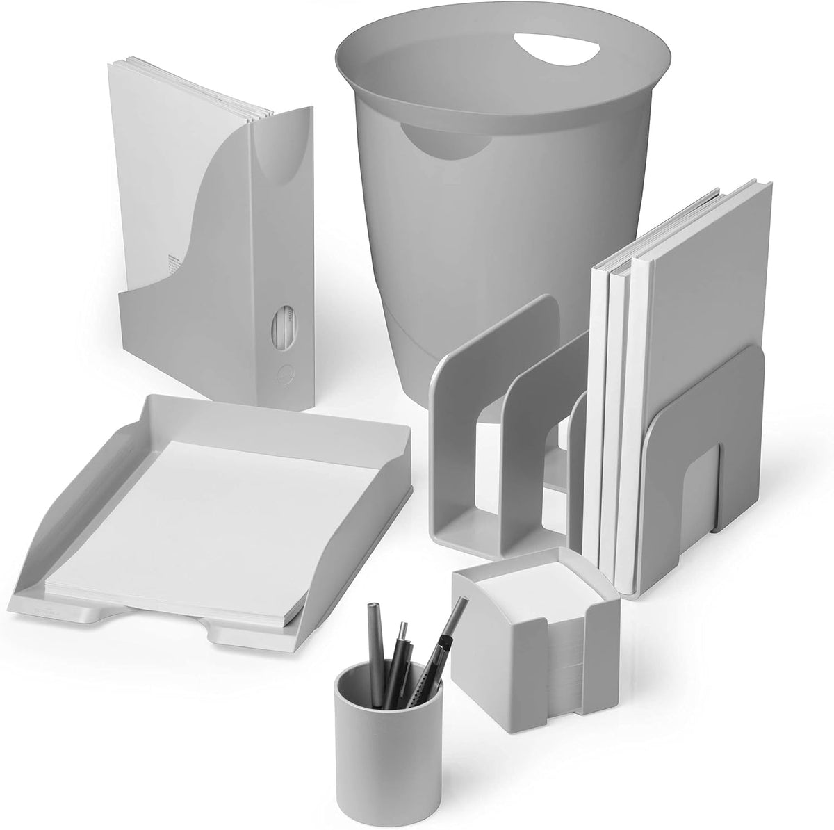 Durable Eco-Friendly Note Box, Includes 800 Blank Sheets, Grey