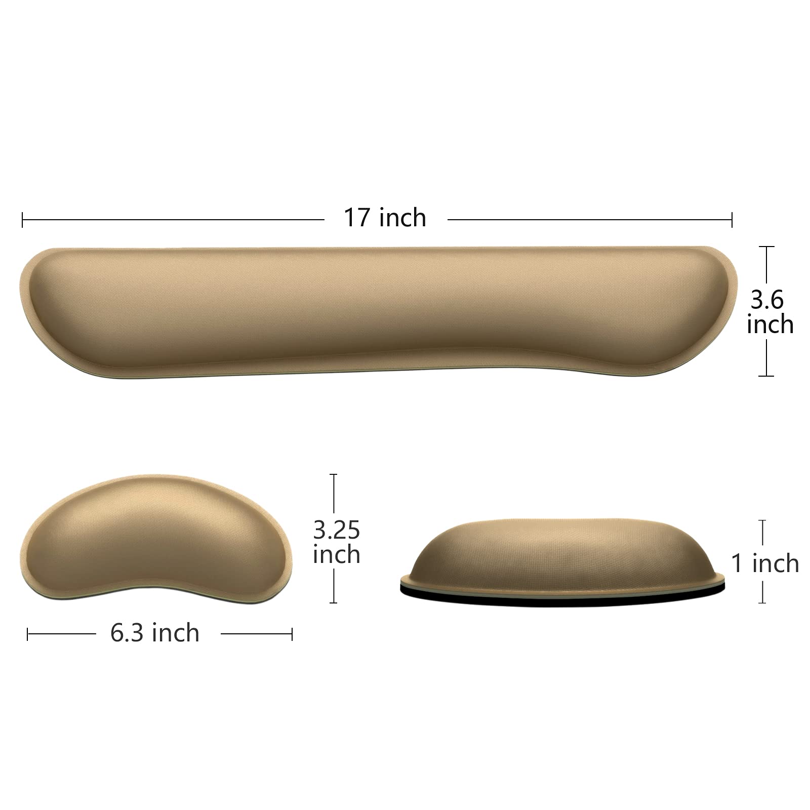 Dapesuom Enlarge Keyboard Wrist Rest, Memory Foam Wrist Cushion for Desk Mats Support, Cute Typing