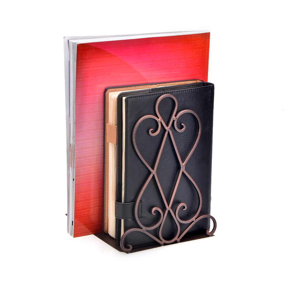 Artkingdome Vintage Metal Bookends for Heavy Books, Non-Slip Book Stoppers for Shelves, Farmhouse