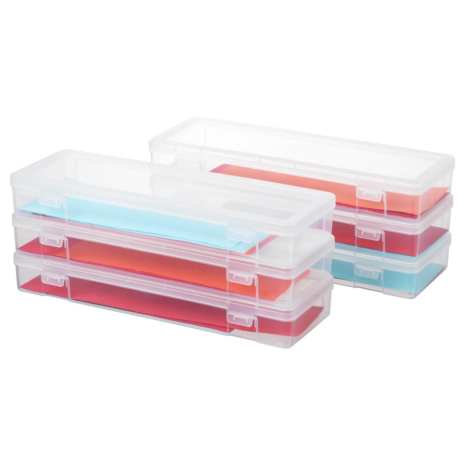 OMNISAFE 6 Pack Large Plastic Hobby Art Craft Organizer,Storage Containers