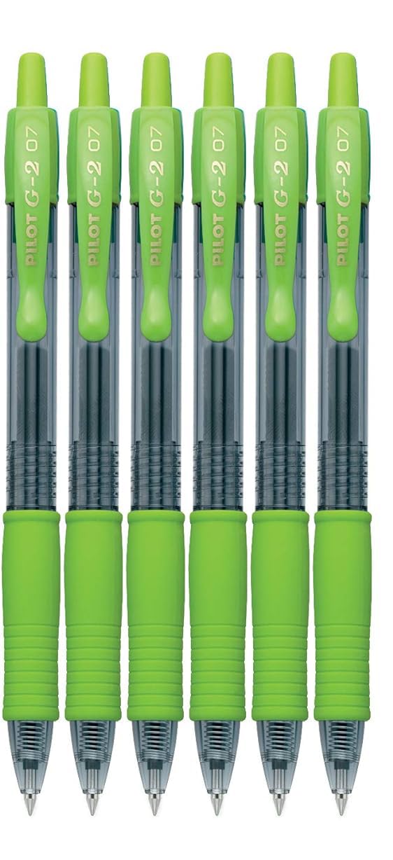 Advantage Gifts G2 Retractable Premium Gel Ink Roller Ball Pens Fine Point Fine Point (.7mm) Lime