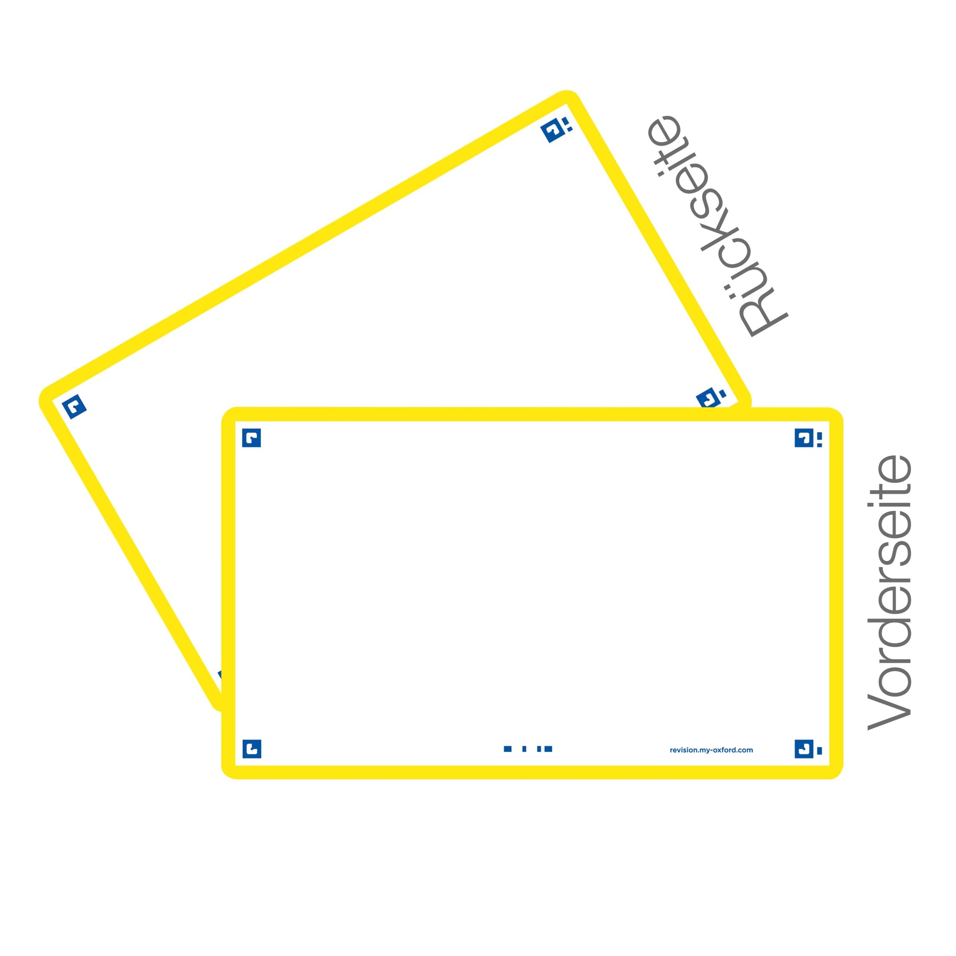Flash Cards by Oxford, Blank with Yellow Frame, Pack of 80 Cards, 7.5x12.5cm Size 400133895