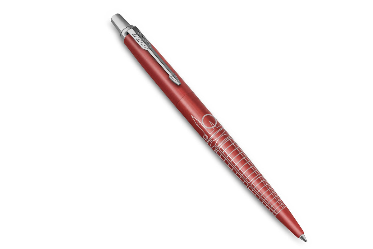 Parker Jotter Ballpoint Pen | Special Edition | London Red with Chrome Trim | Medium Point | Blue