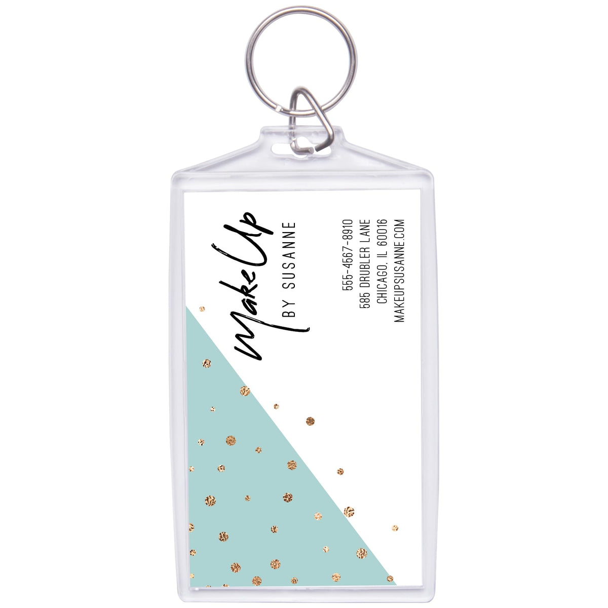 Snapins Acrylic Photo Snap-in Business Card Size Keychain - Pack of 25