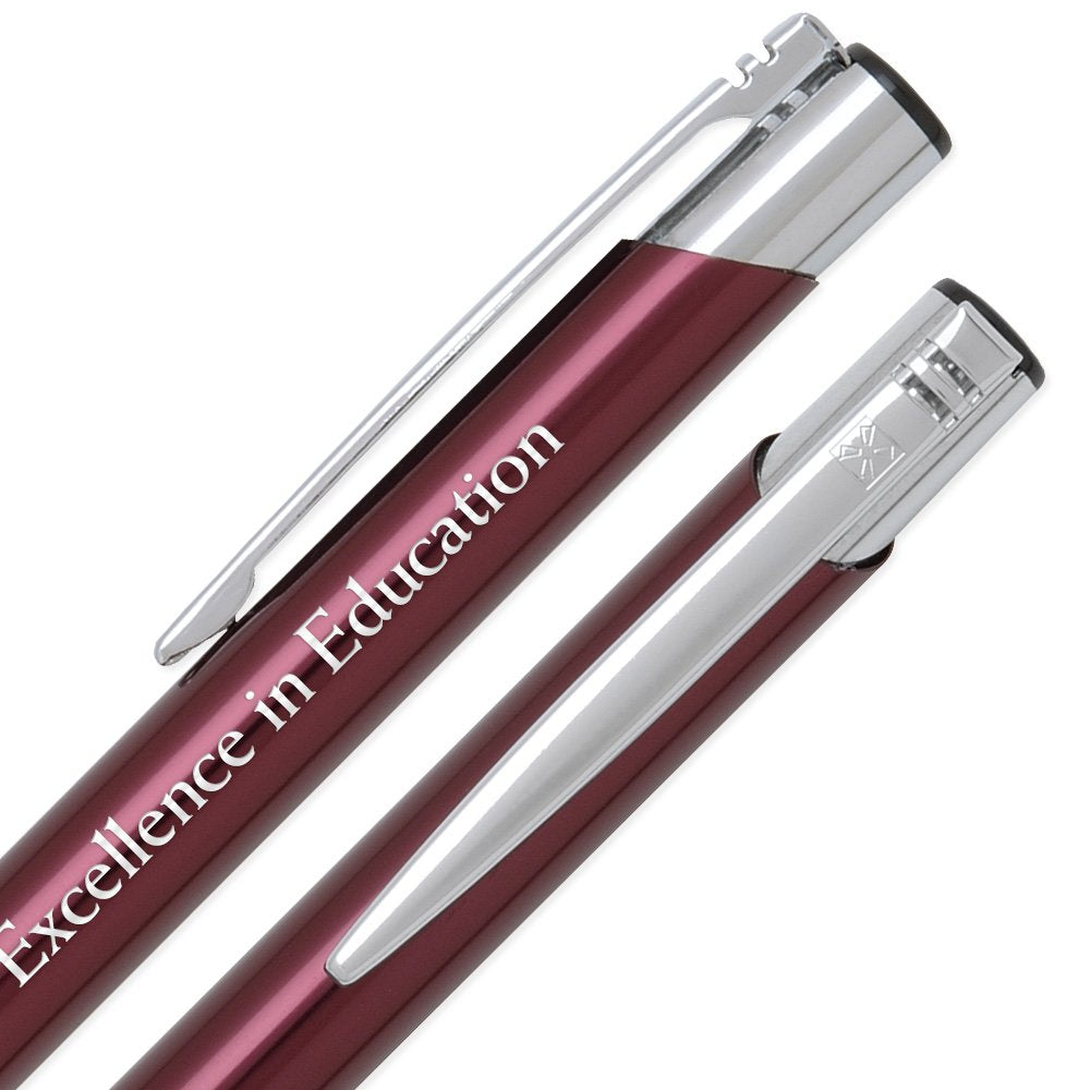 Imprints Online 2 Personalized Engraved Classic Metal Ballpoint Pen & Mechanical Pencil Gift Set.