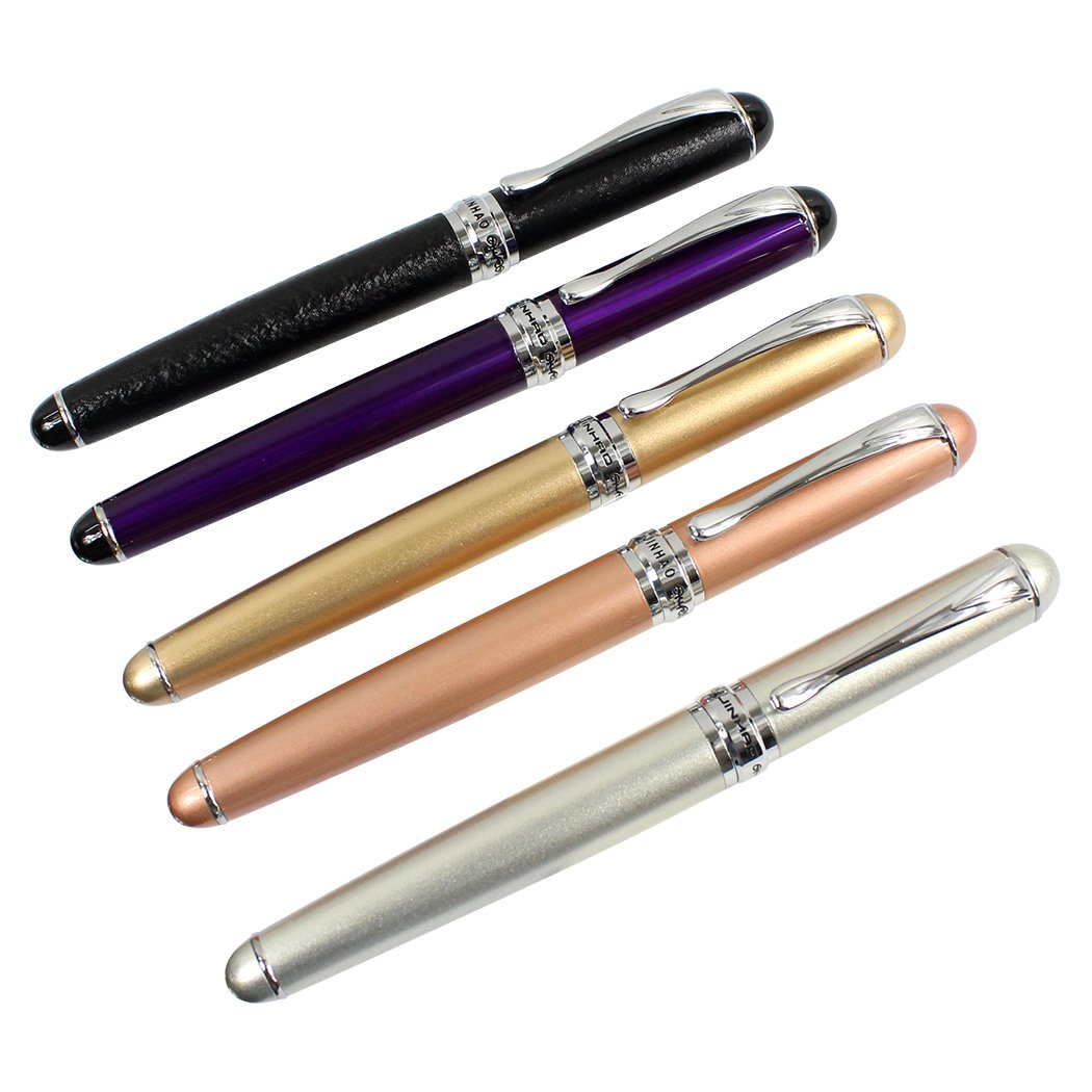 zoohot 5 pcs jinhao x750 Fountain Pen Set Medium Nib Business Executive Pen