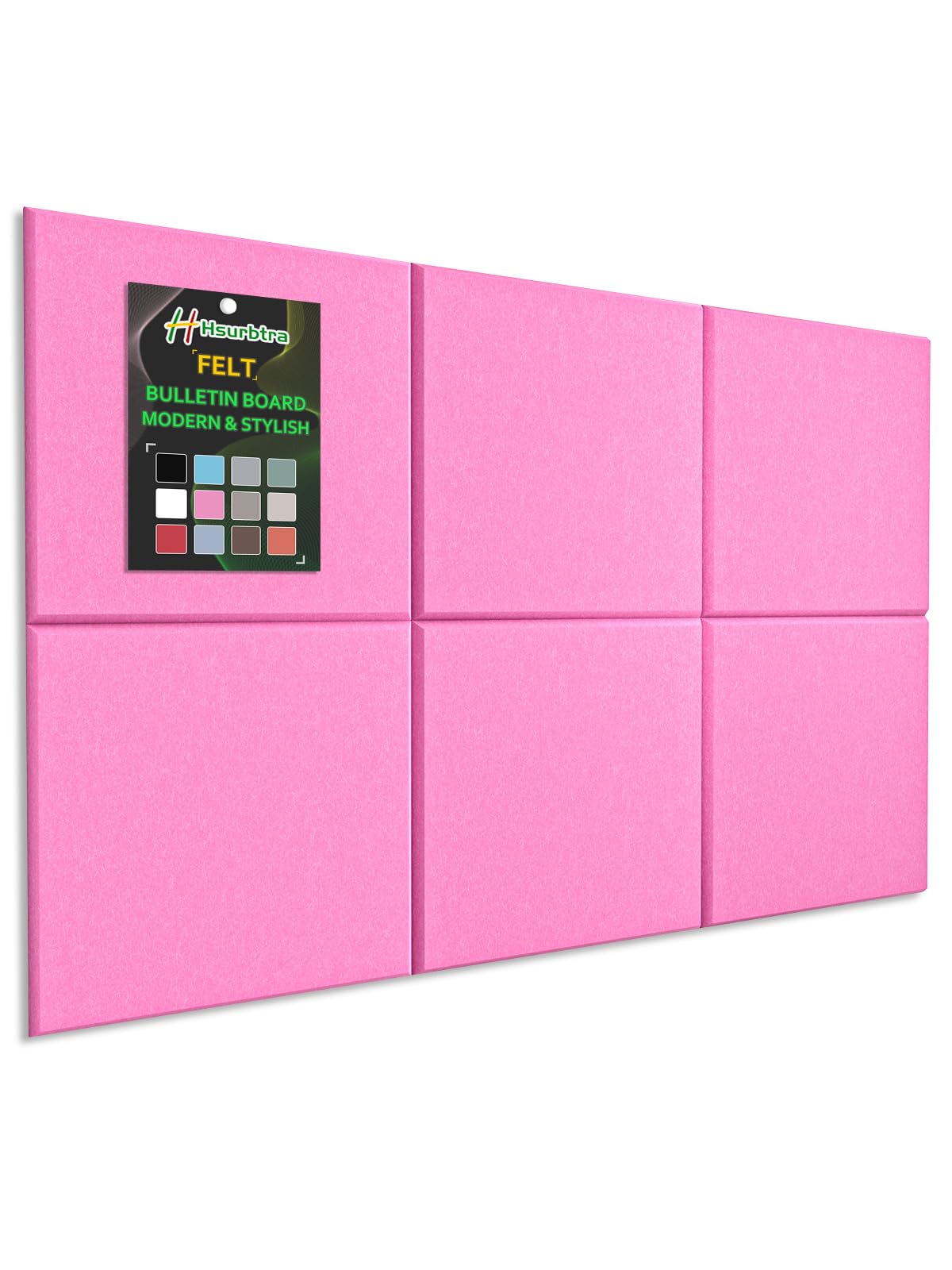 Hsurbtra Large Cork Board for Wall 36 x 24 Inch, 6 Pack Felt Bulletin Notice Board with Pushpins
