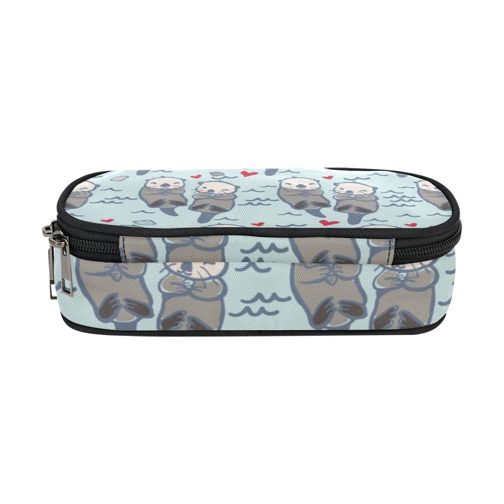 ANANGTEE Sea Otters Pencil Case Pouch for Girls Boys Lovers 10