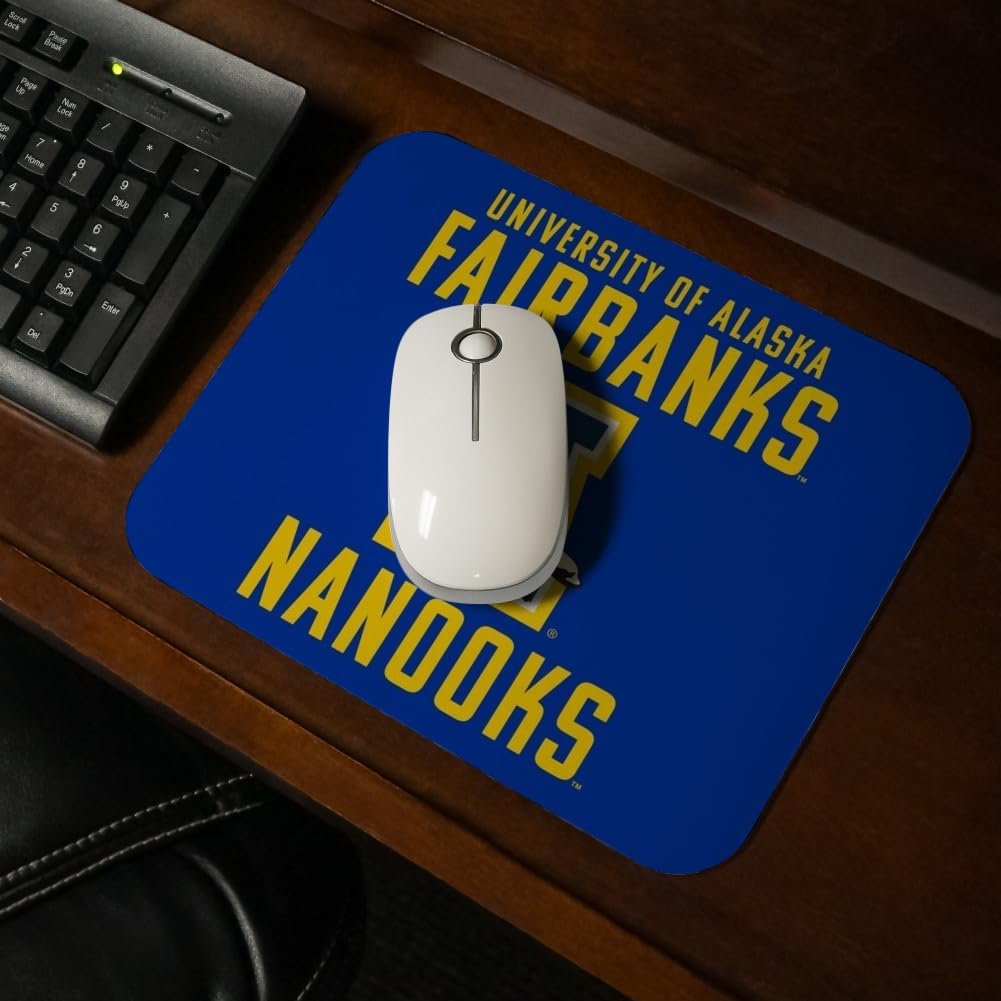 University of, Fairbanks Nanooks Logo Low Profile Thin Mouse Pad Mousepad