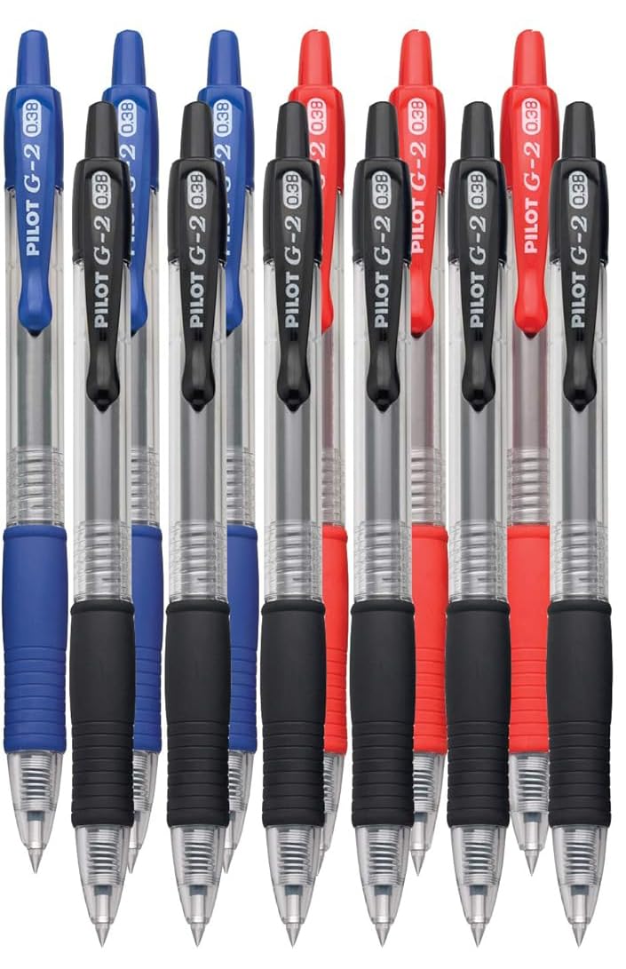 Advantage Gifts G2 Retractable Premium Gel Ink Roller Ball Pens Ultra Fine Point (.38mm)