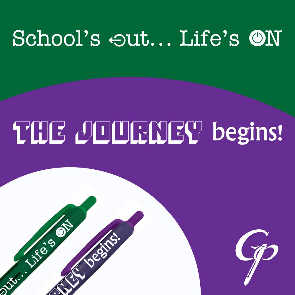 Greeting Pen 12 Translucent Graduation Pen Set, 3 Designs 46022