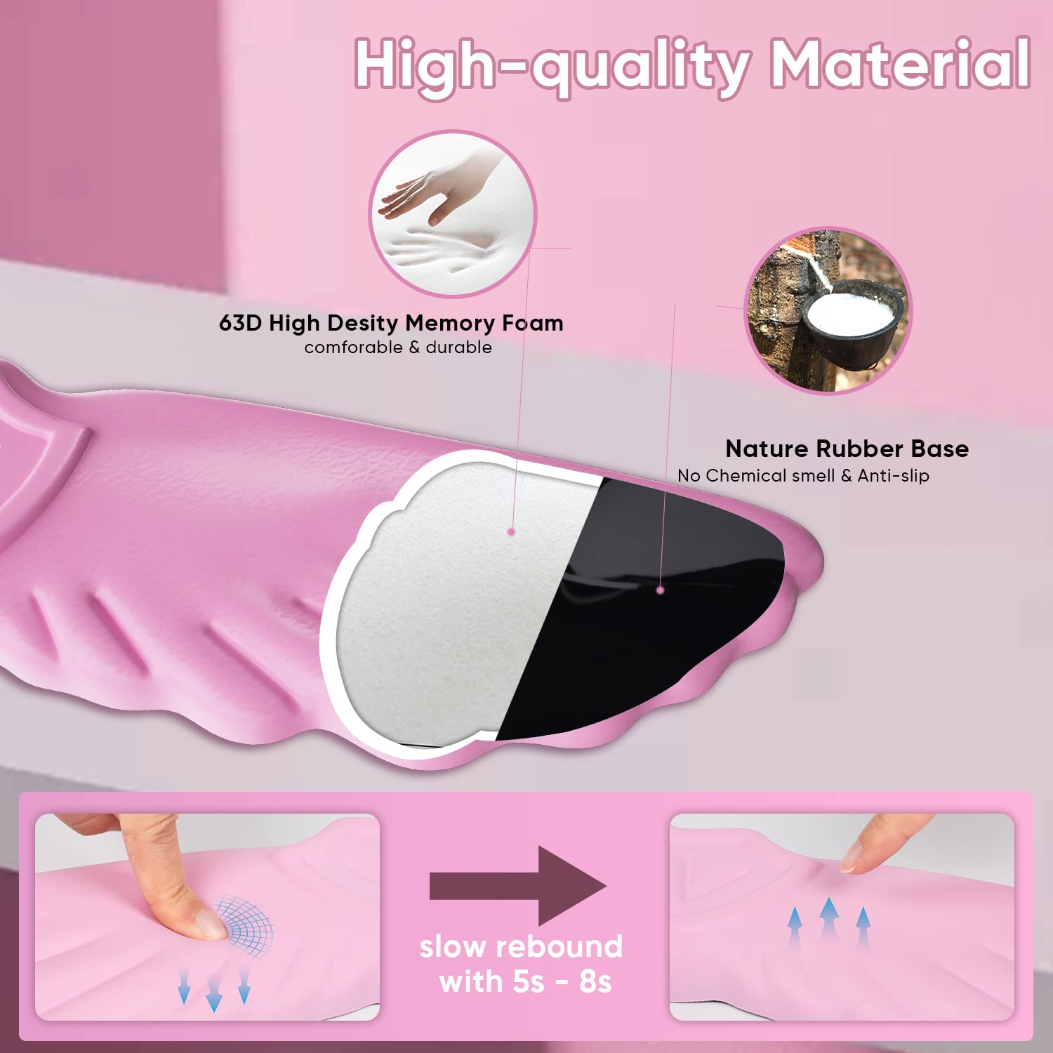 Sushret Angel Wing Cloud Keyboard Wrist Rest, Soft Leather Memory Foam Keyboard Wrist Support for