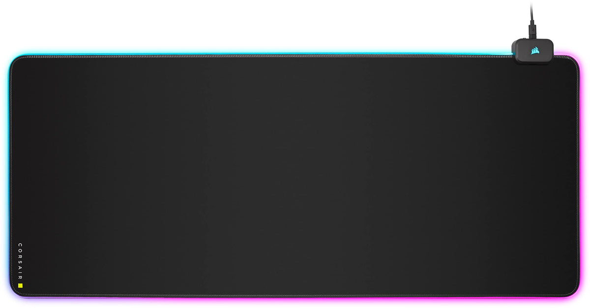 Corsair MM700 RGB Extended Cloth Gaming Mouse Pad - 36.6" x 15.8" - 360° RGB Lighting - Two USB