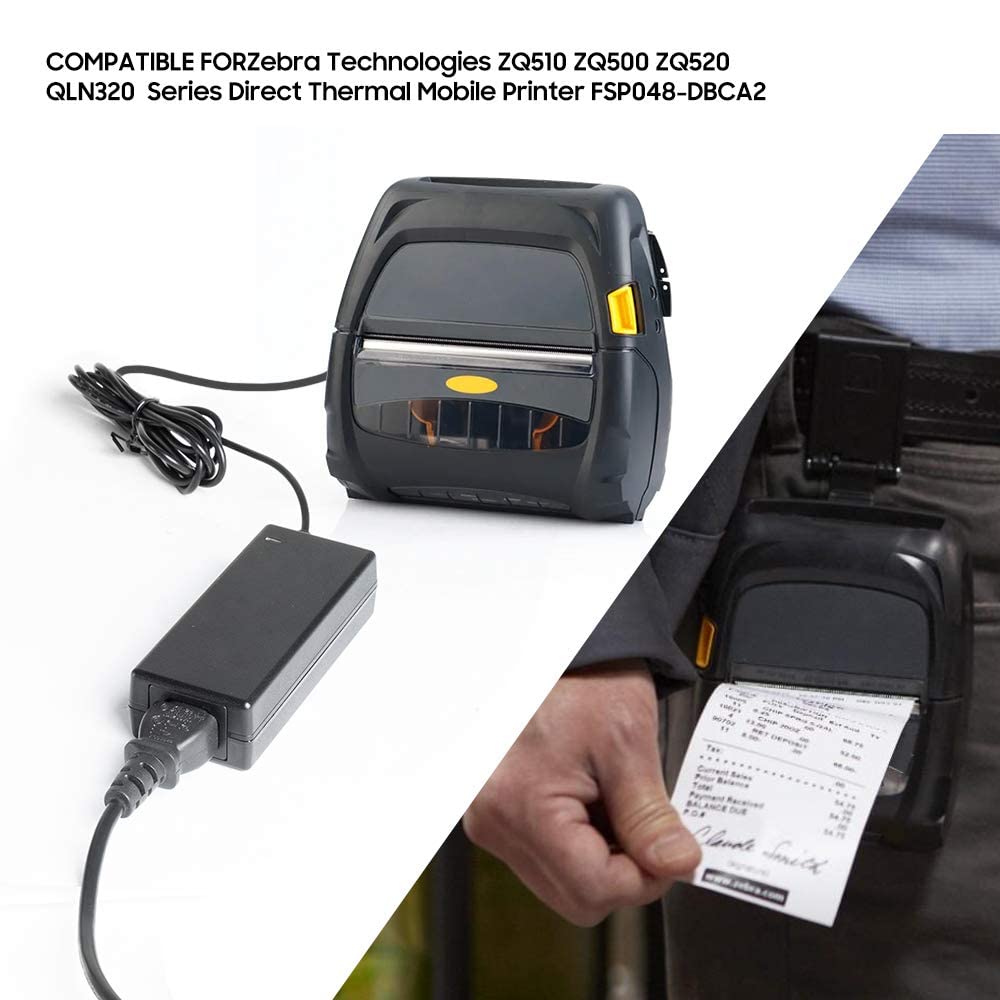 KFD 12V AC DC Adapter Charger for Zebra Technologies ZQ510 ZQ500 ZQ520 ZQ600 ZQ610 ZQ620 ZQ630