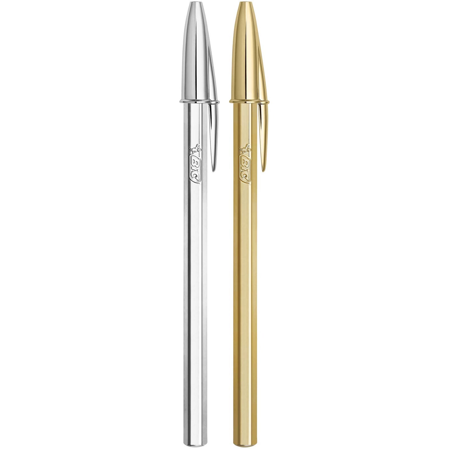 Bic Shine - Ballpoint Pen Gift Set for Christmas - Pack of 4 Pens (4 Colour and Cristal) with Gold