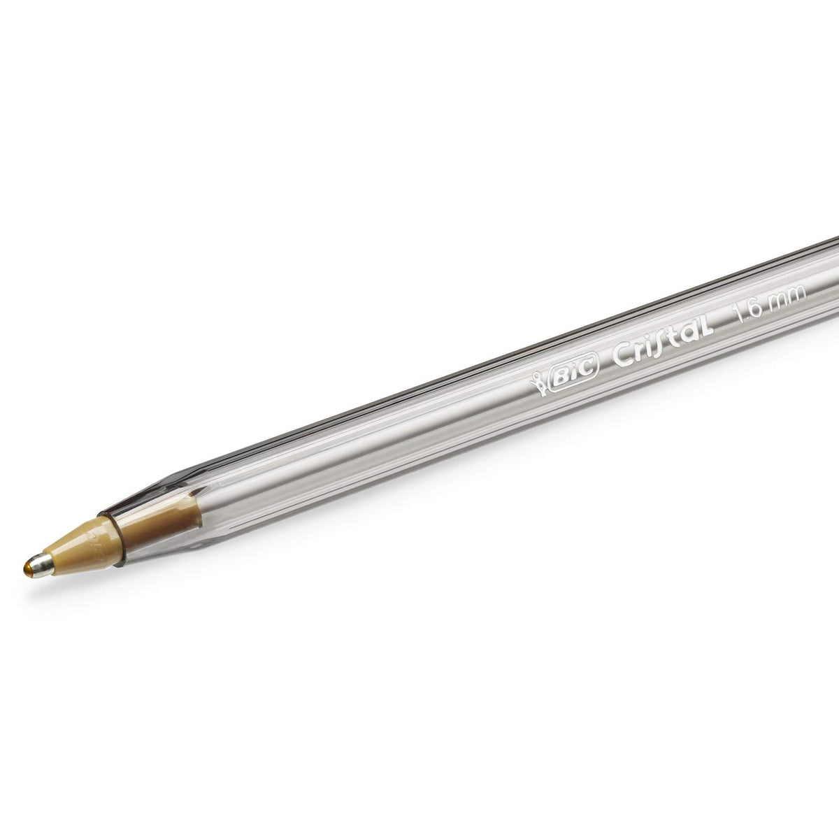 BIC Cristal Large, Wide Point Ball Ballpoint Pens, Smooth Ink Flow, Lightly Smoked Barrel, in Blue