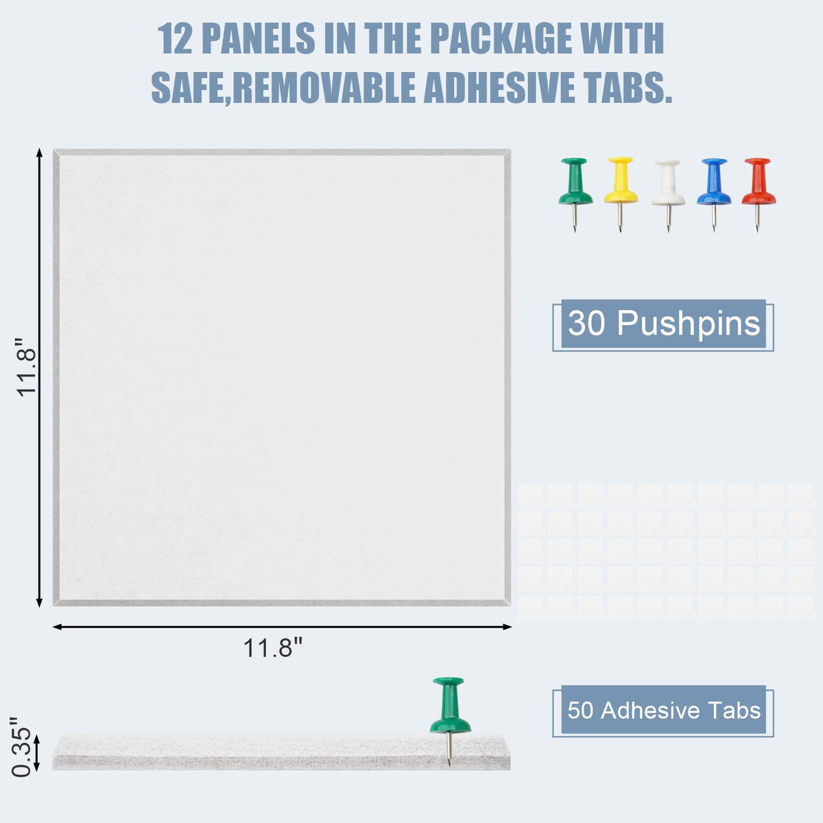48" x 36" Large Felt Bulletin Board & Cork Board Alternative, Warm White
