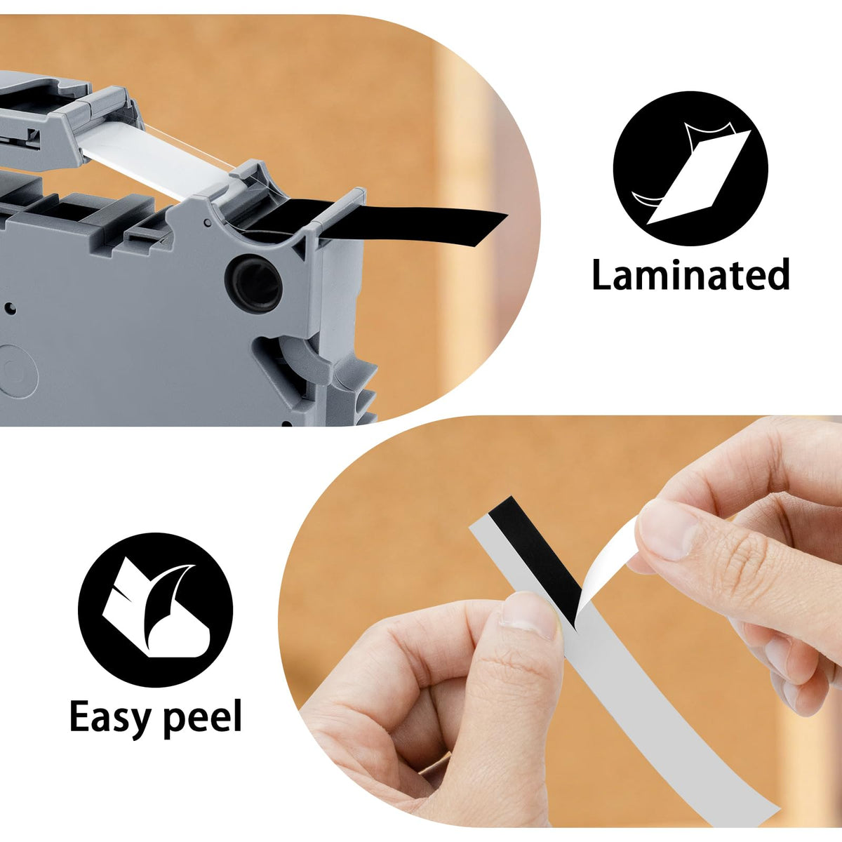 Replacement for Brother P Touch Label Maker Tape TZe335 White on Black