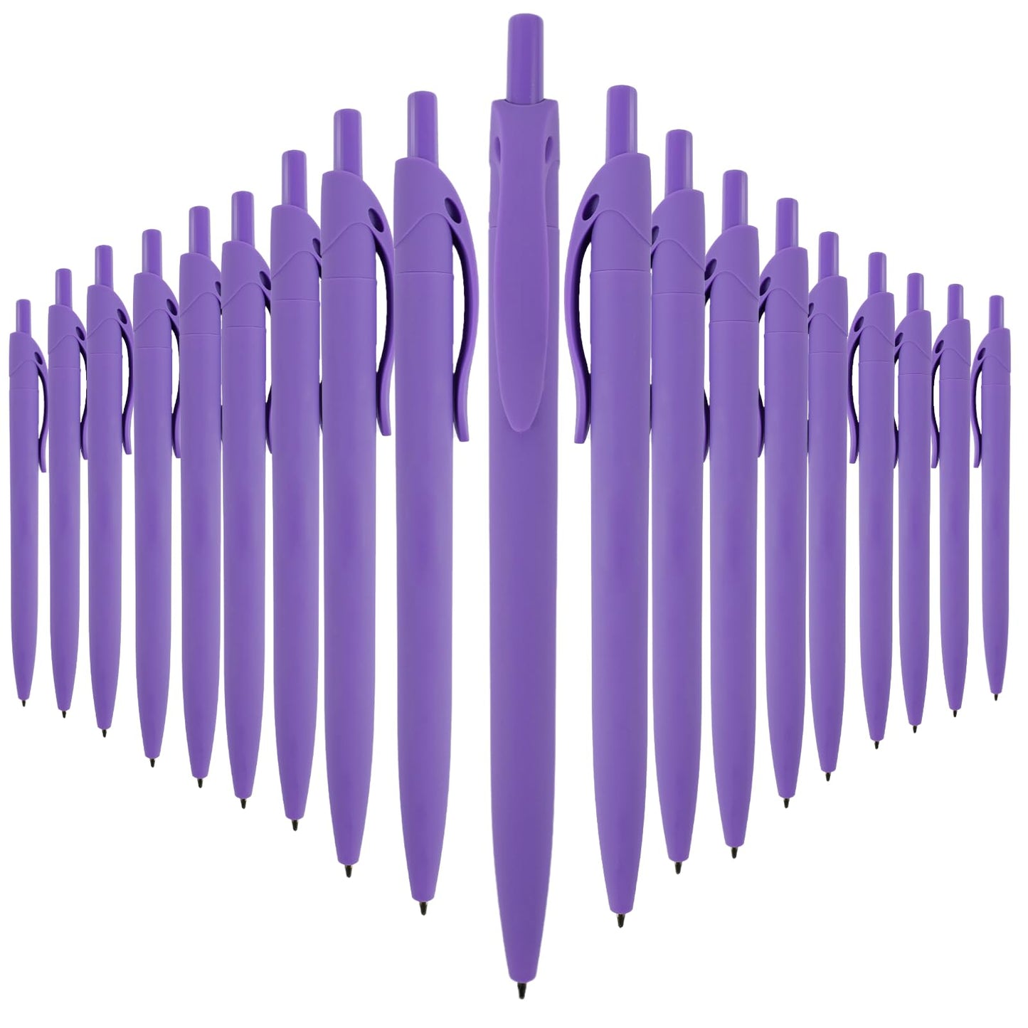 Wiaziert BallPoint Pens, 50 Pack (BLACK Ink),Bulk Pens, Dark Purple Barrel,Click Pens for Office