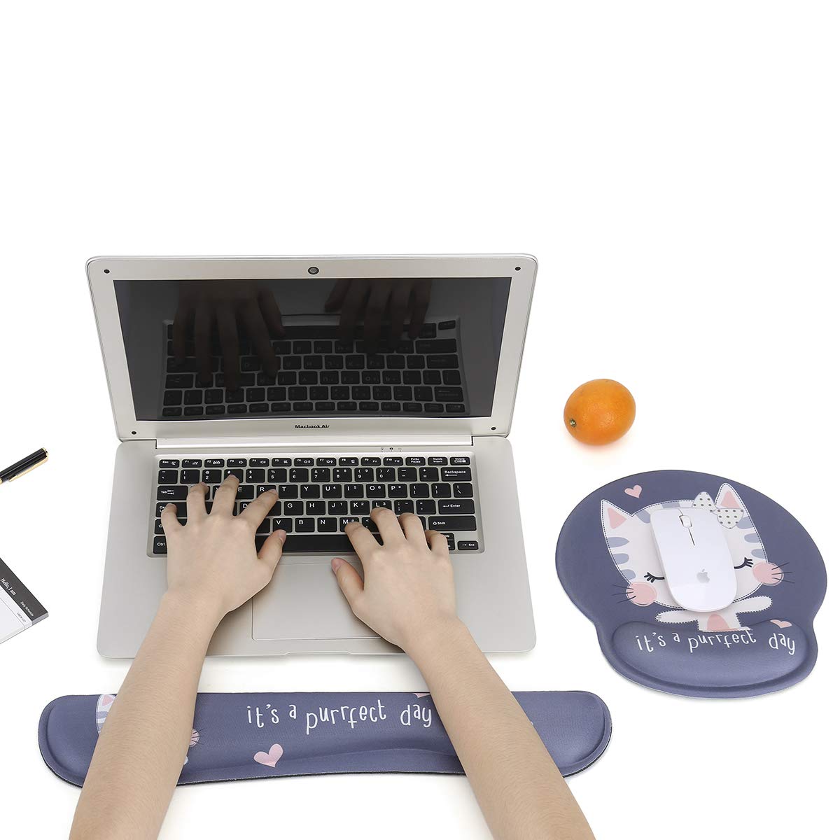 RICHEN Keyboard Wrist Rest and Mouse Pad with Wrist Support, Memory Foam Set for