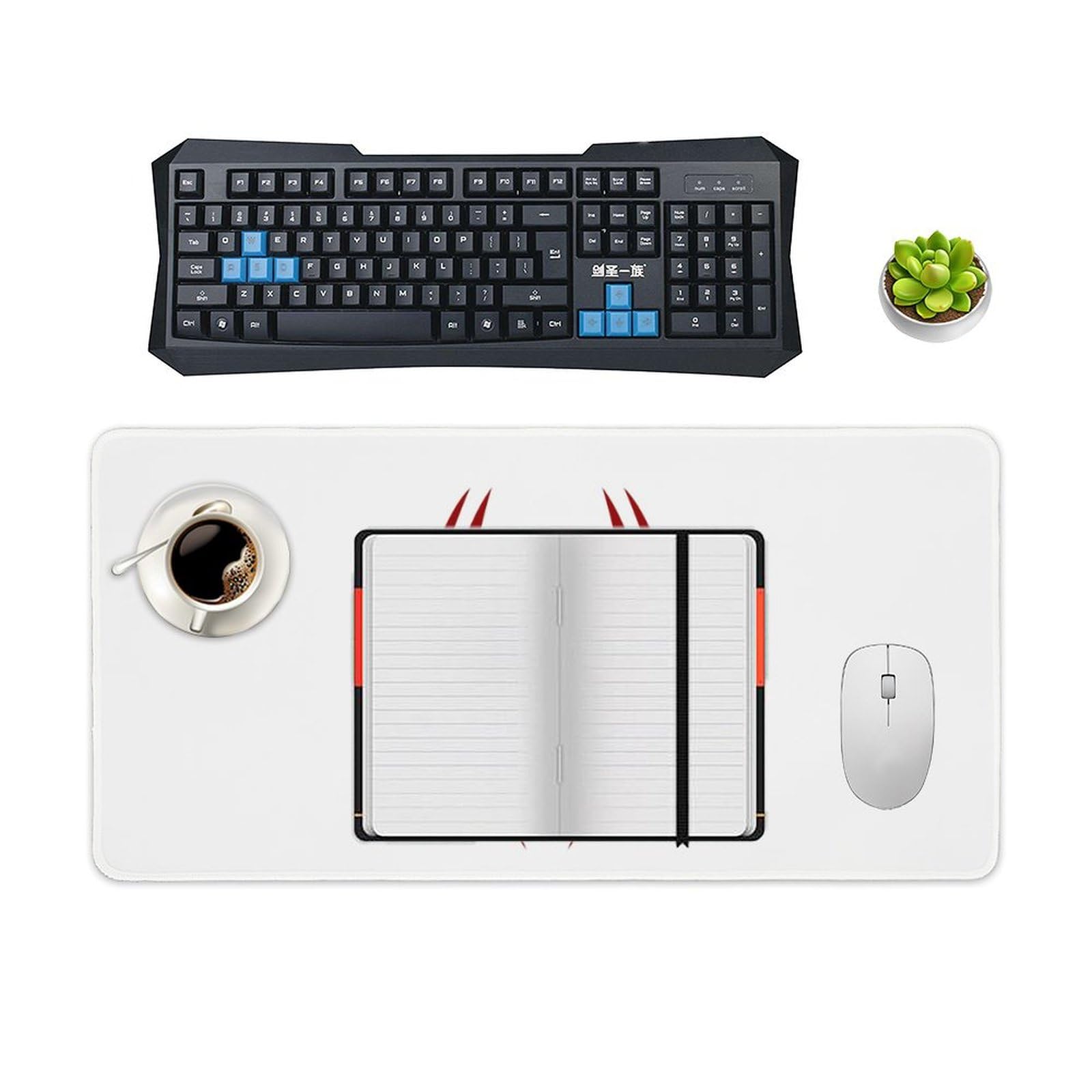 Keebik Gaming Mouse Pad, Red Spider Mouse Pad 11.8x23.6 Inch Small Computer Mouse Mat Keyboard Desk