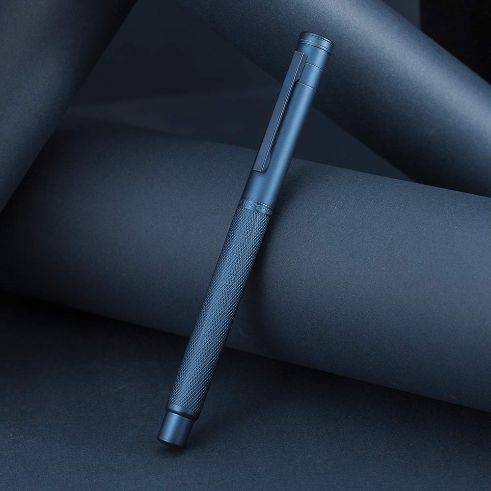 Hongdian Forest Fountain Pen, Beautiful Blue Tree Texture Medium Nib Writing Office Pen