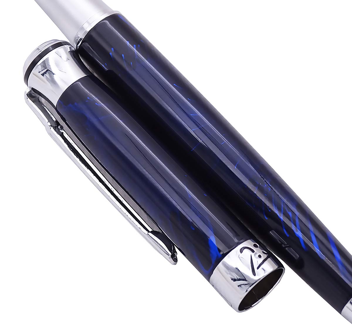 Lanxivi Picasso Fountain Pen Fine Nib 903 Series Blue Marble Sweden Flower King with Well-Balanced