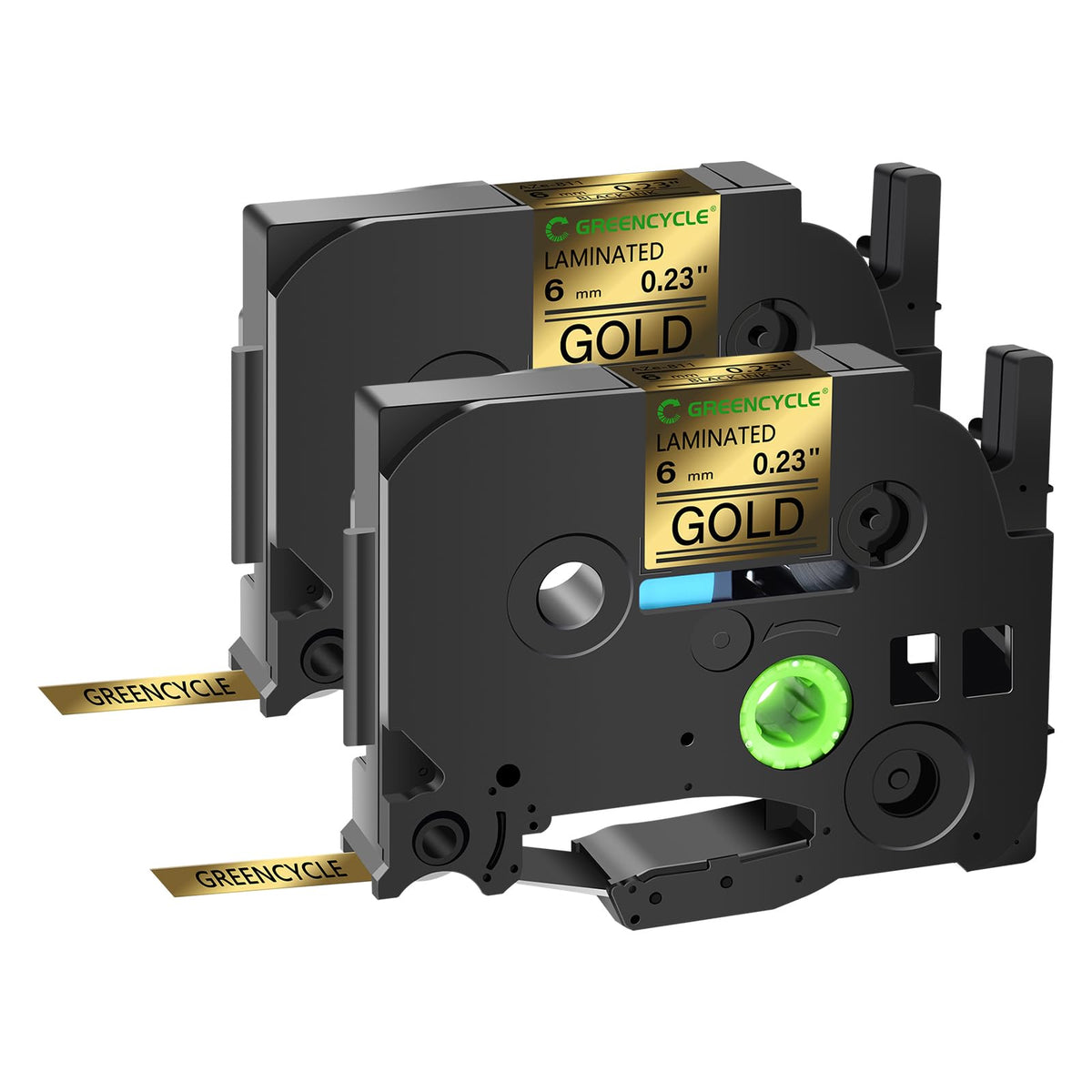 GREENCYCLE Compatible for Brother P-Touch Label Tape TZe-811 6mm 0.23" Laminated Gold TZe811 TZ-811