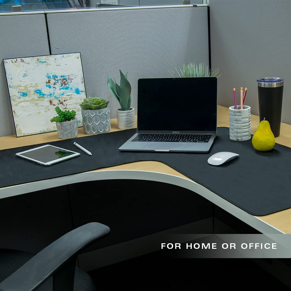 Con-Tact Brand XL Gaming Mouse Pad | Corner Desk Stitched Edges Extended Mousepad | Non-Slip Water