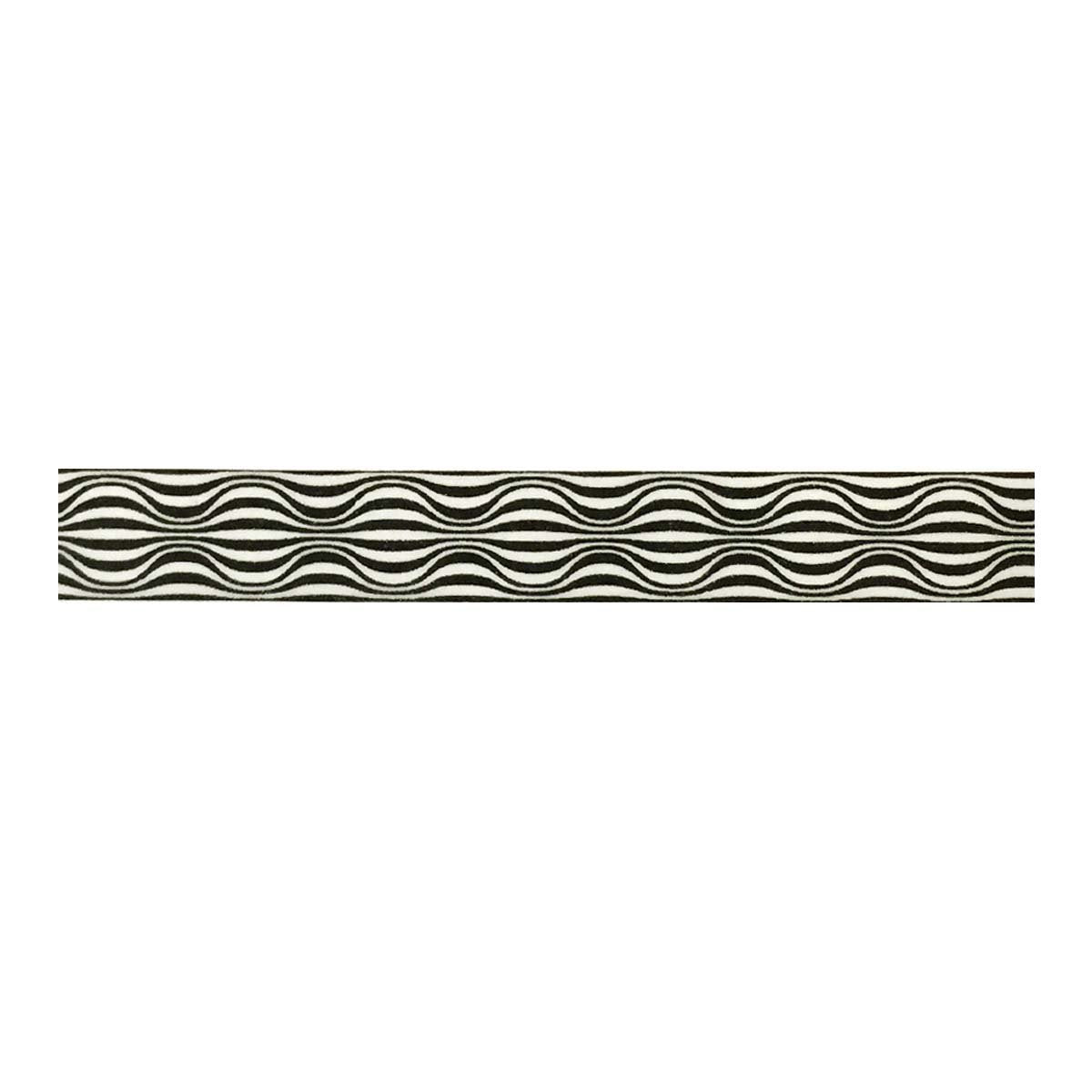 allydrew Decorative Washi Masking Tape, Black Wavy Lines