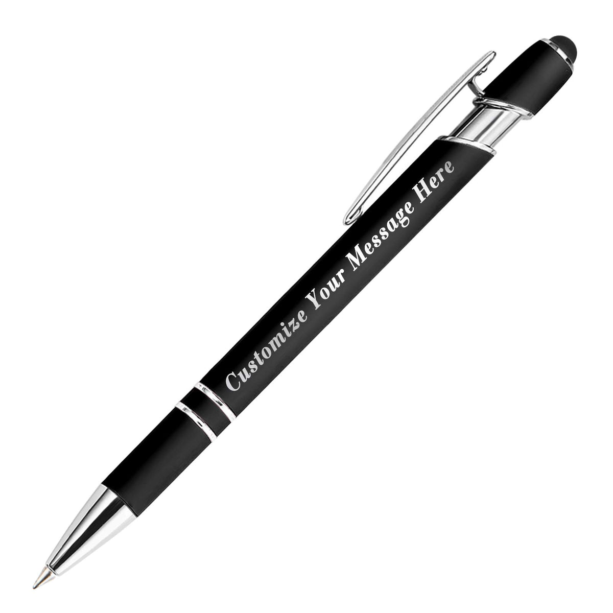 GIFTSDIY Personalized Pens with Stylus,Custom Engraving Ballpoint Pens,Imprinted with Your Logo or