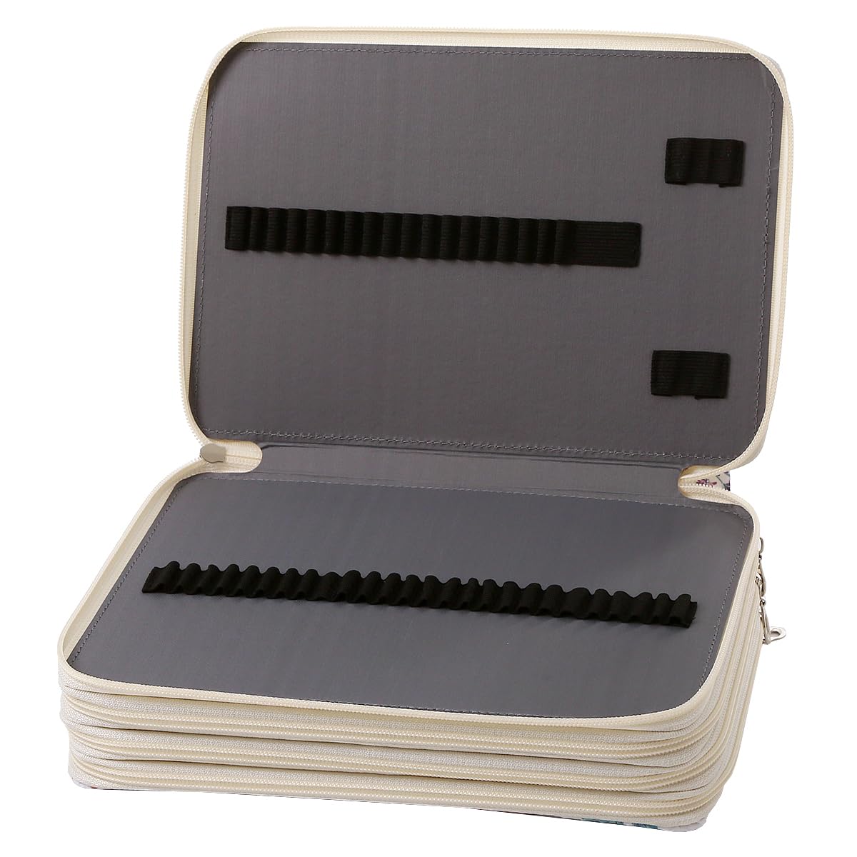 Lbxgap 200 Slots Pencil Case 4-Layer Zipped Holder w/Handle
