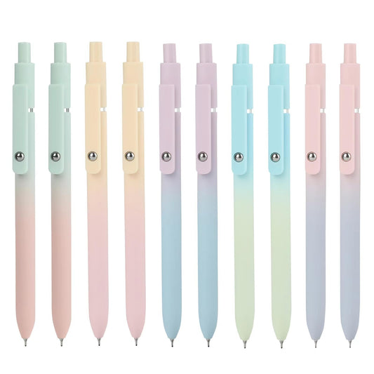 Ddaowanx Gel Pens Set,10 Pcs 0.5mm Retractable Quick Dry Black Ink Pens