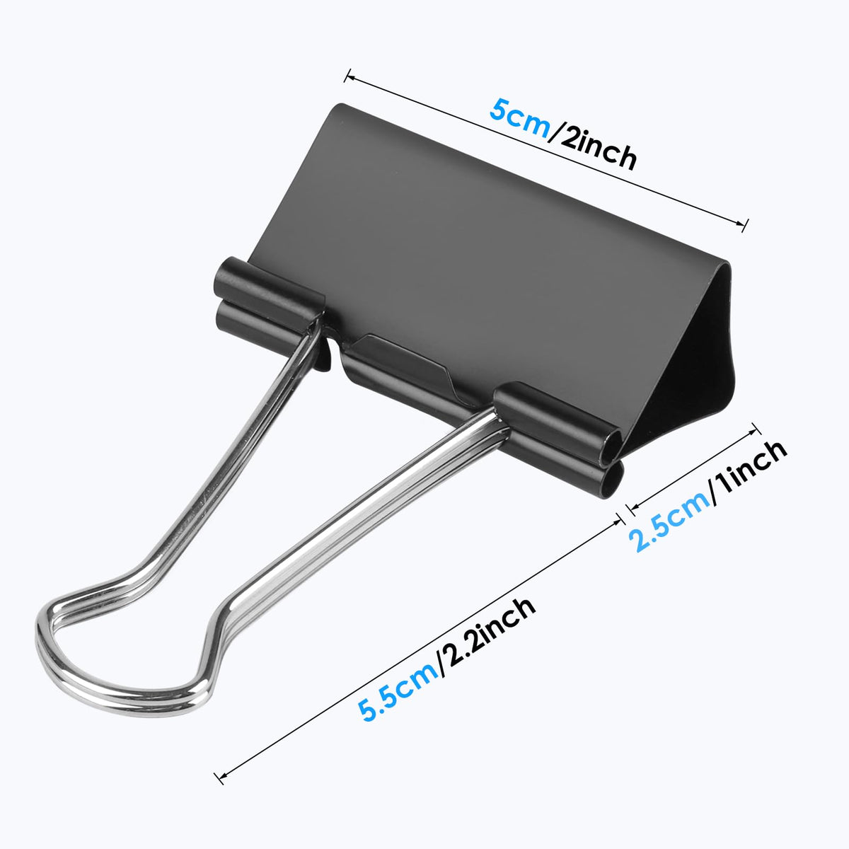 Ufmarine Extra Large Binder Clips 2 inch, (40 Pcs) Big Paper Clips for Office Supplies